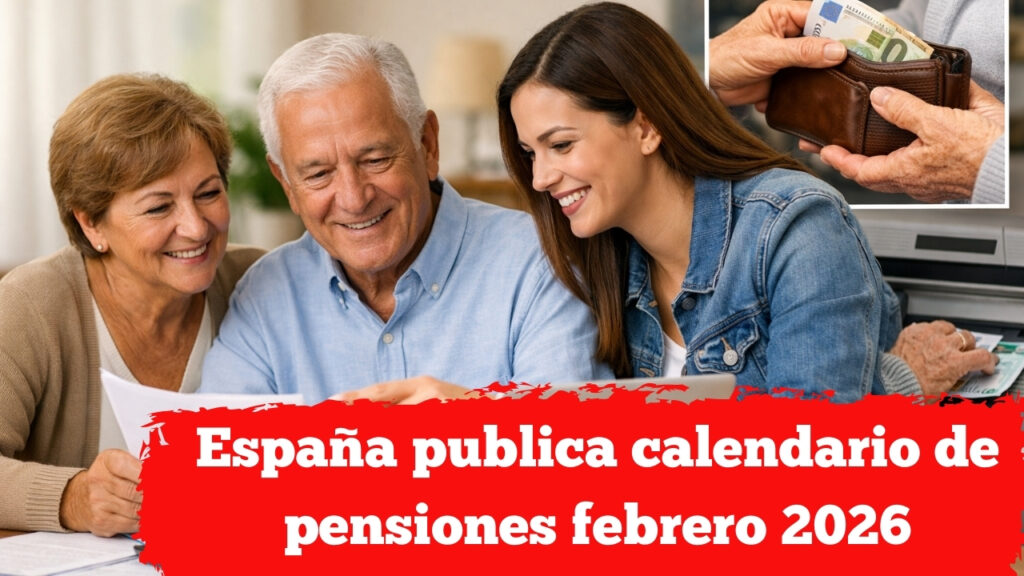 España publica calendario de pensiones febrero 2026 – consulta tu banco y día exacto