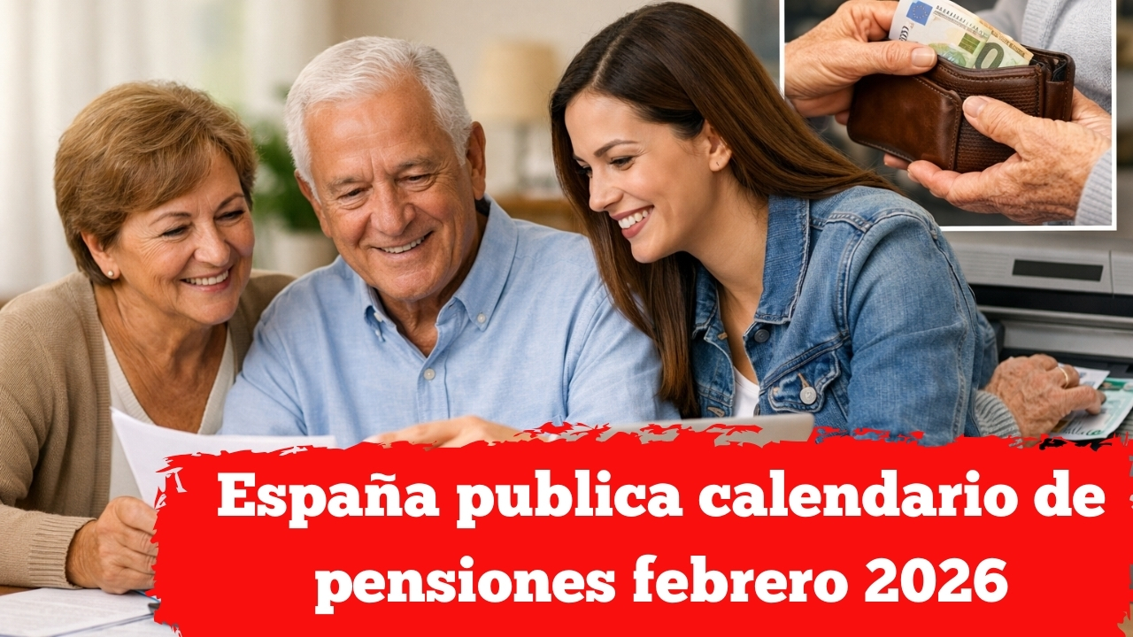 España publica calendario de pensiones febrero 2026 – consulta tu banco y día exacto