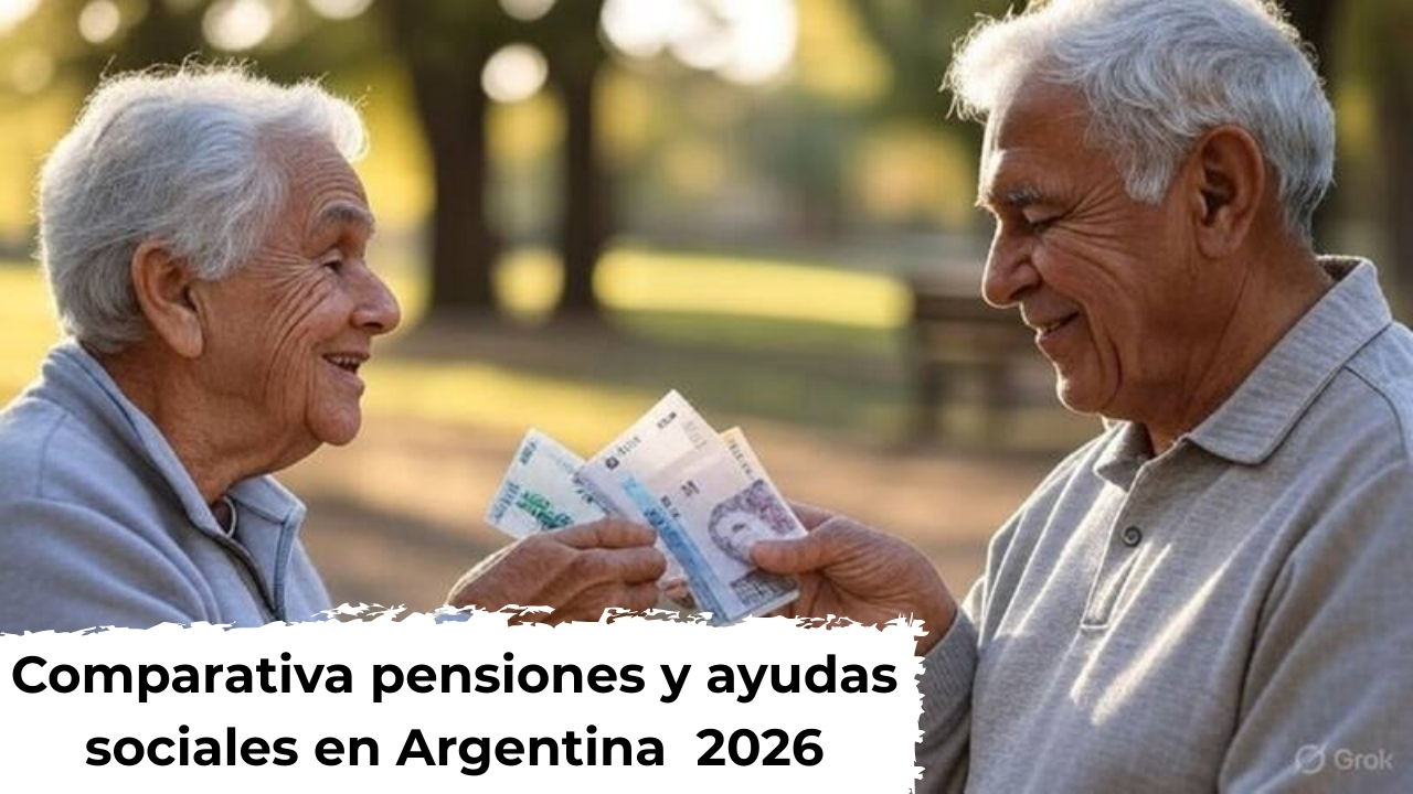 Comparativa 2026: pensiones y ayudas sociales en Argentina, México, España y Colombia